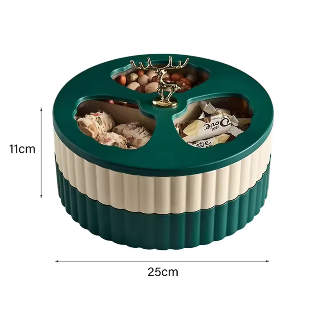 Nordic Style Dry Fruit Box, Double Layer Candy Snack Tray, Tabletop Snack Storage Container Nordic Style Dry Fruit Box, Double Layer Candy Snack Tray, Tabletop Snack Storage Container